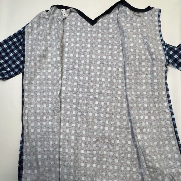 Silverts Adaptive Nightgown Womens Size Large Open Back Hospital Dress Snap Blue - Picture 3 of 10